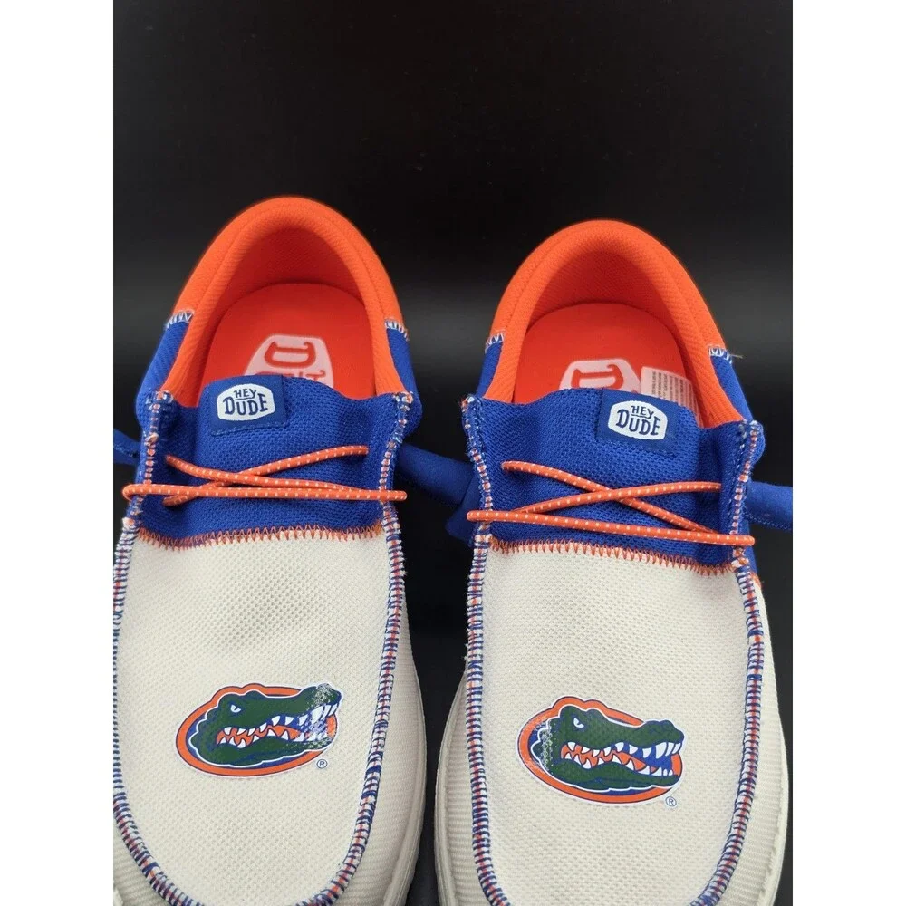 Hey Dude Wally Tri University Florida Gators Mens 9 Blue Orange White Shoes NEW